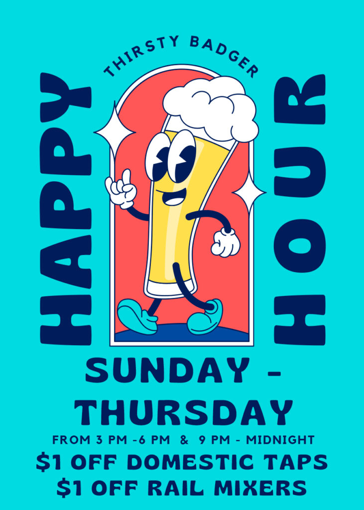 Happy Hour Sunday - Thursday